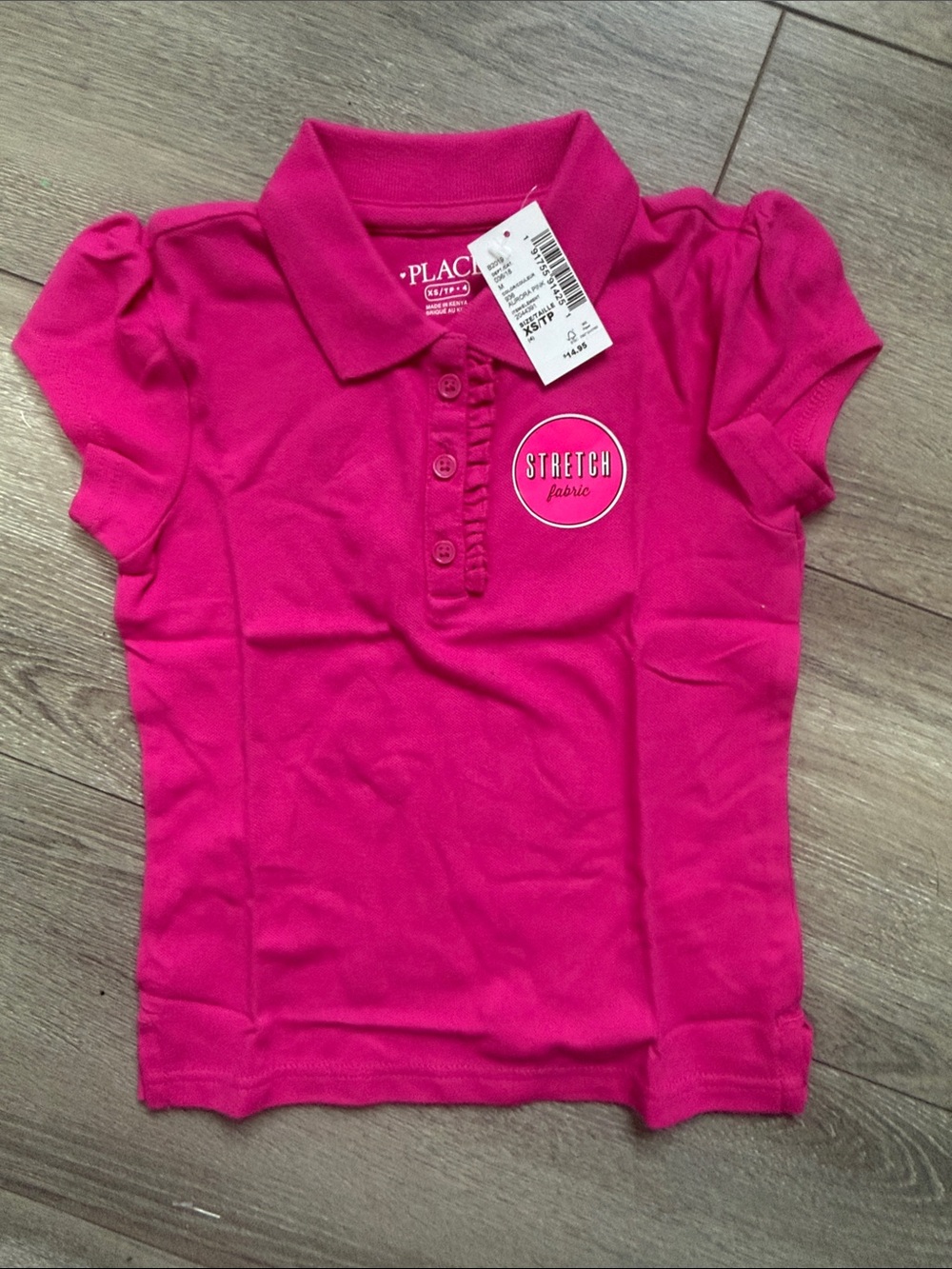 The Children's Place Bright Hot Pink Stretch Polo